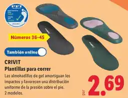 Lidl Crivit plantillas para correr oferta