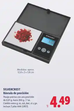 Lidl Silvercrest báscula de precisión oferta