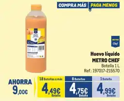 Makro Metro Chef huevo líquido oferta