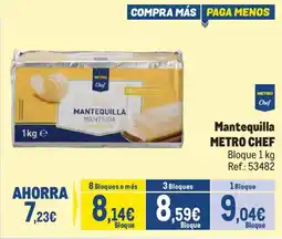 Makro Metro Chef mantequilla oferta