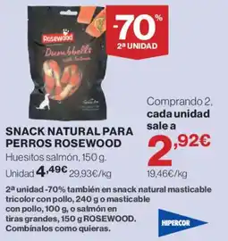 Hipercor Rosewood snack natural para perros oferta