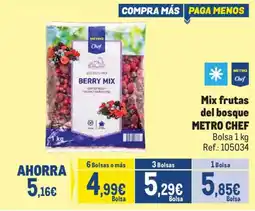 Makro Metro Chef mix frutas del bosque oferta