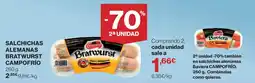 Hipercor Campofrío salchichas alemanas bratwurst oferta