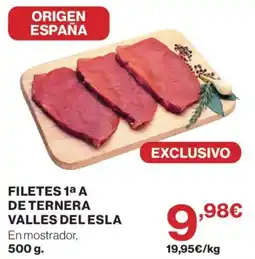 Hipercor Filetes 1ª a de ternera valles del esla oferta
