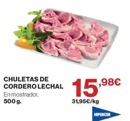 Hipercor hipercor chuletas de cordero lechal oferta