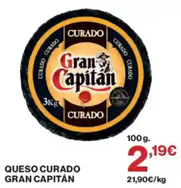 Hipercor Gran Capitán queso curado oferta