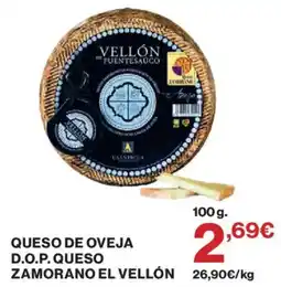 Hipercor Queso de oveja d.o.p. queso zamorano el vellón oferta