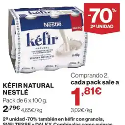 Hipercor Nestlé kéfir natural oferta