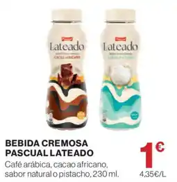 Hipercor Pascual lateado bebida cremosa oferta