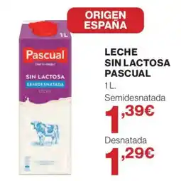 Hipercor Pascual leche sin lactosa oferta