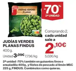 Hipercor Findus judías verdes planas oferta