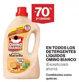 Hipercor Omino Blanco en todos los detergentes liquidos oferta