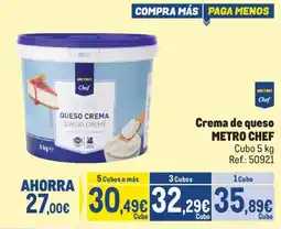 Makro Metro Chef crema de queso oferta