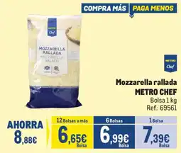 Makro Metro Chef mozzarella rallada oferta