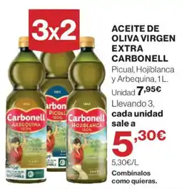 Hipercor Carbonell aceite de oliva virgen extra oferta