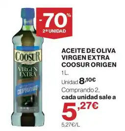 Hipercor Coosur aceite de oliva virgen extra oferta