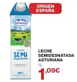Hipercor Asturiana leche semidesnatada oferta