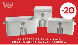 Hipercor basics organizadora canvas rainbow oferta