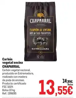 Makro Chaparral carbón vegetal encina oferta