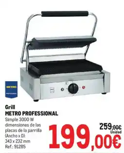 Makro Metro Professional grill simple 3000 w oferta