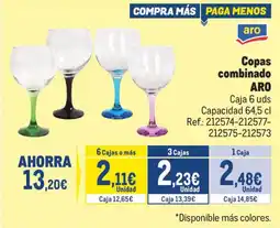 Makro aro copas combinado oferta