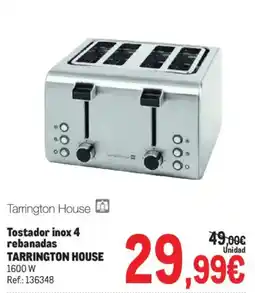 Makro Tarrington House tostador inox 4 rebanadas oferta