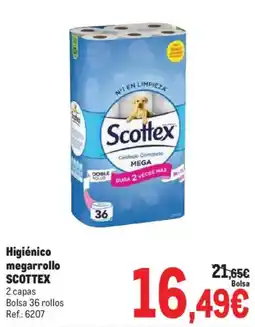 Makro Scottex higiénico megarrollo oferta