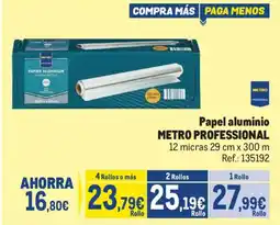 Makro Metro Professional papel aluminio oferta