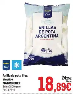 Makro makro chef anilla de pota illex sin pico oferta