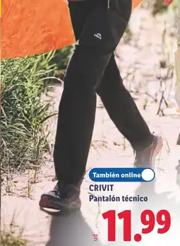 Lidl Crivit pantalón técnico oferta