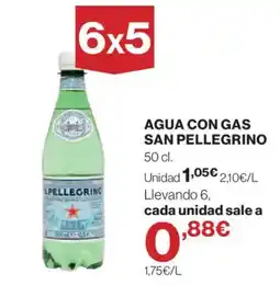 Hipercor San Pellegrino agua con gas oferta