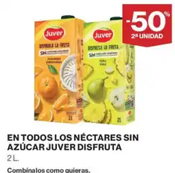 Hipercor Juver nectares sin azucar disfruta oferta