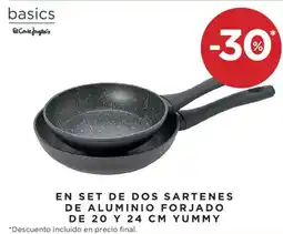 Hipercor basics sartenes aluminio forjado oferta