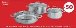 Hipercor basics baterías de acero inoxidable oferta
