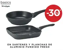 Hipercor basics sartenes y planchas de aluminio fundido fresh oferta