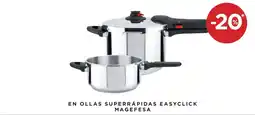 Hipercor Magefesa ollas superrápidas easyclick oferta