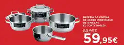 Hipercor Batería de cocina de acero inoxidable oferta