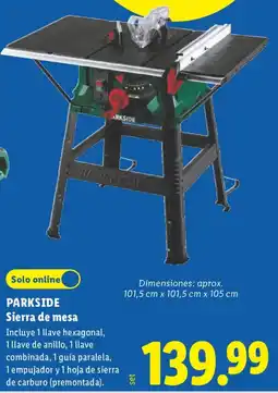 Lidl Parkside sierra de mesa oferta