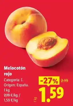 Lidl Melocotón rojo oferta