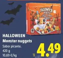 Lidl Halloween monster nuggets oferta