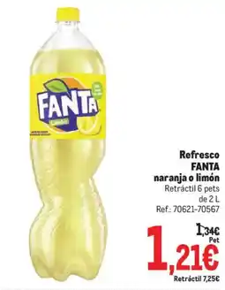 Makro Fanta naranja o limón oferta