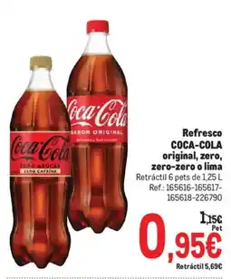 Makro Coca-Cola refrescos original, zero, zero-zero o lima oferta