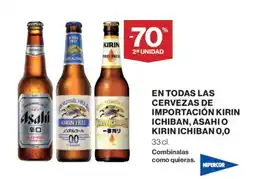 Hipercor Kirin Ichiban, Asahi o Kirin Ichiban 0,0 oferta