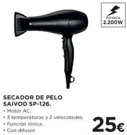 Hipercor Saivod secador de pelo sp-126 oferta