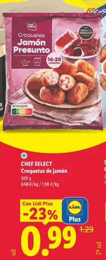 Lidl Chef Select croquetas de jamón oferta