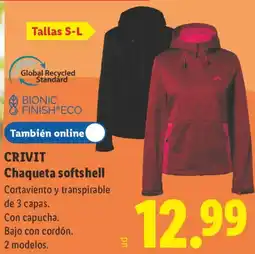 Lidl Crivit chaqueta softshell oferta