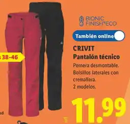 Lidl Crivit pantalón técnico oferta