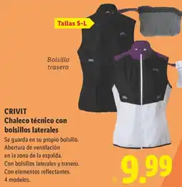 Lidl Crivit chaleco técnico con bolsillos laterales oferta