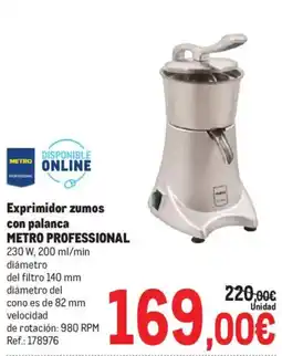 Makro Metro Professional exprimidor zumos con palanca oferta
