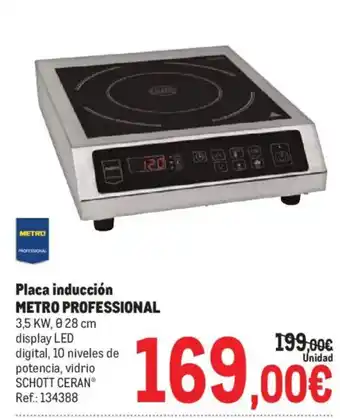 Makro Metro Professional placa inducción oferta